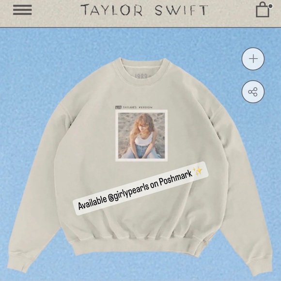 Taylor Swift 1989 Beige Crewneck (Taylor’s Version) Offical Merch NEW - Picture 6 of 9